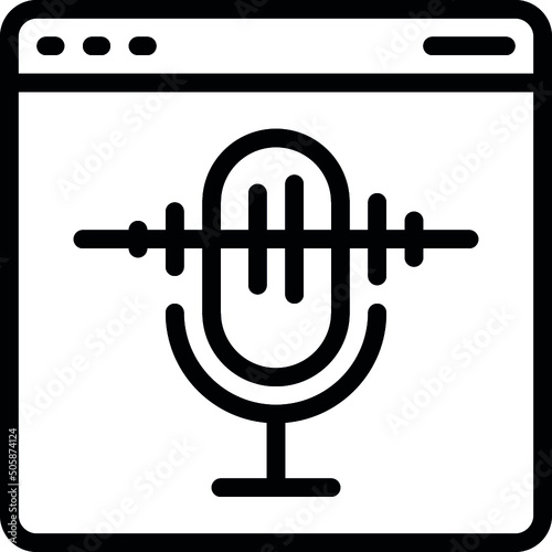 Online Voice Recording Icon