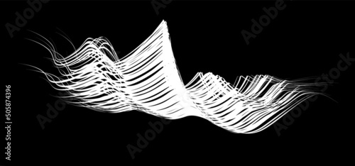 White flow brushstroke on white background.. Fluffy bunch of white politics. Abstract disheveled fibres. Vector illustration swirl blur. Crayons and chalk paint, fibers, hair and bunch