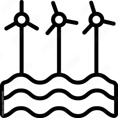 Offshore Wind Turbines Icon