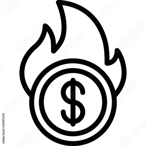 Burning Money Icon