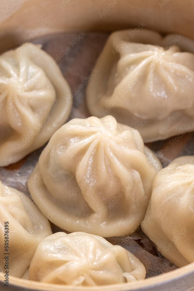 Steamed pork soup dumplings named Xiao long bao in Taiwan. Steamed pork soup dumplings named Xiao long bao in Taiwan.