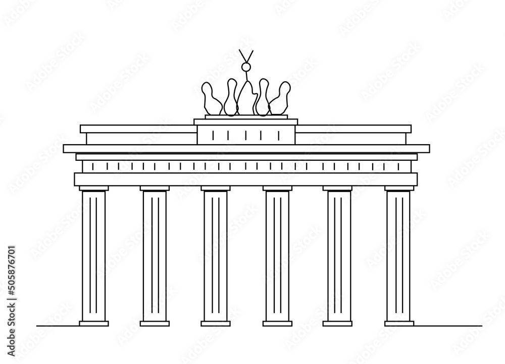 Obraz premium germany building munich eps 10 outline 