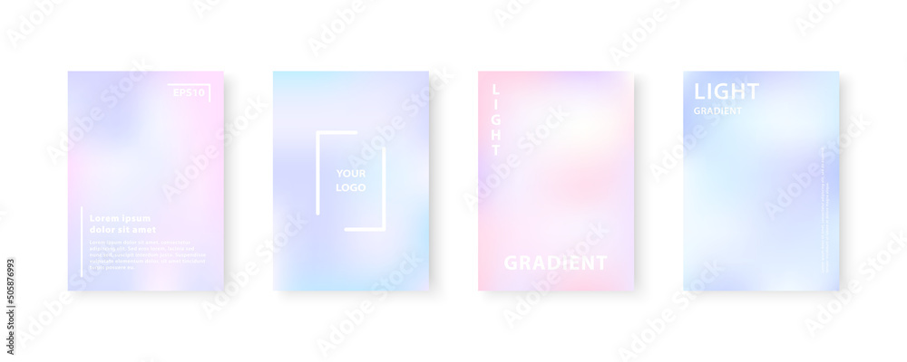 Cover design on a soft blue-pink background. Modern blurred vector pattern. Fantasy soft background. - obrazy, fototapety, plakaty 