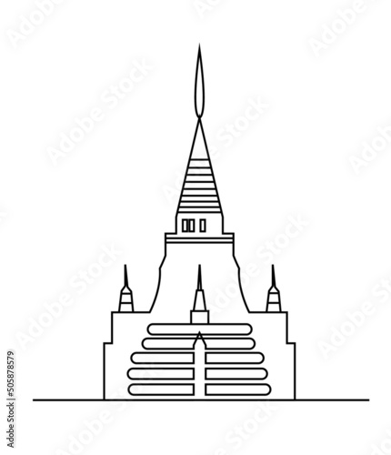 temple city thailand landmark eps 10