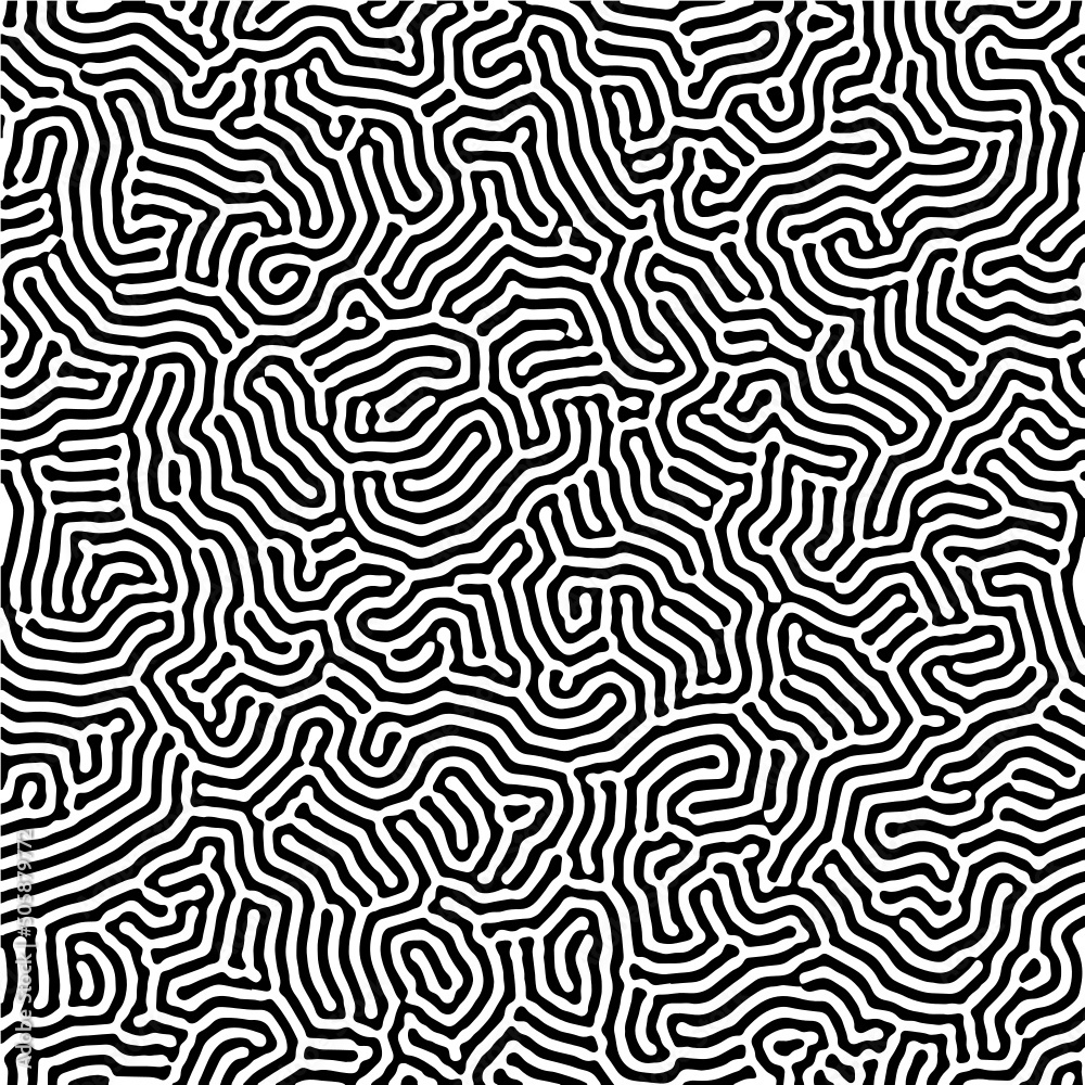 Reaction diffusion texture vector seamless organic rounded jumble maze ...