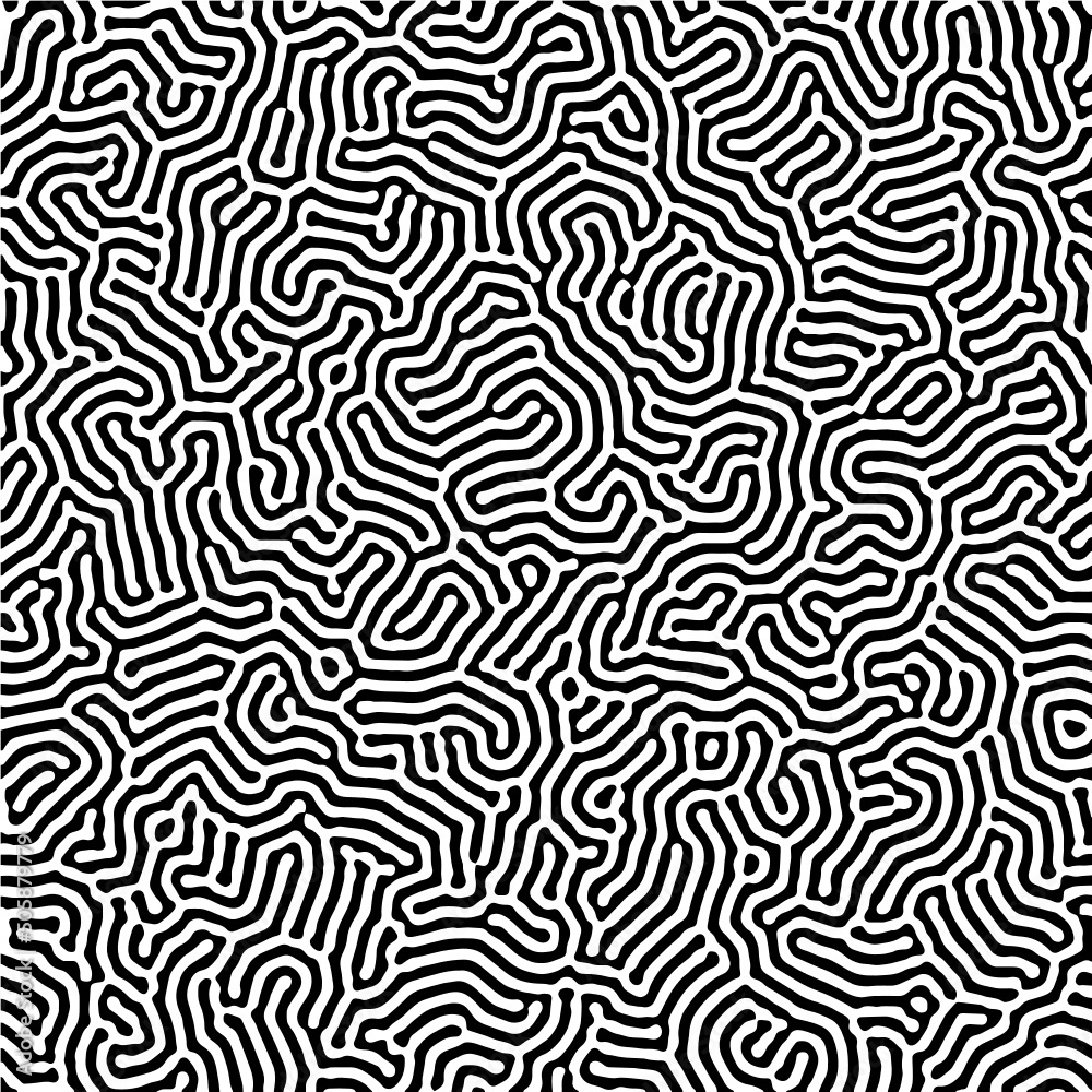 Reaction diffusion texture vector seamless organic rounded jumble maze ...