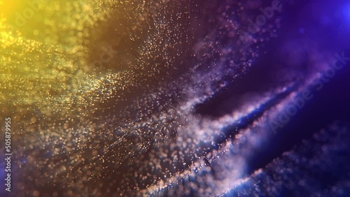 Magic Light In Space. Seamless Loop Background  for your title presentations, 4K
