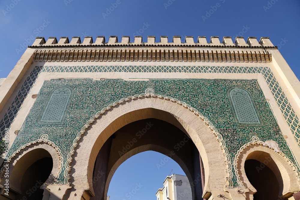 Blue Gate, Bab Bou Jeloud in Fez, Morocco
