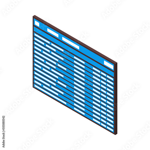 Isometric Departure Board Composition