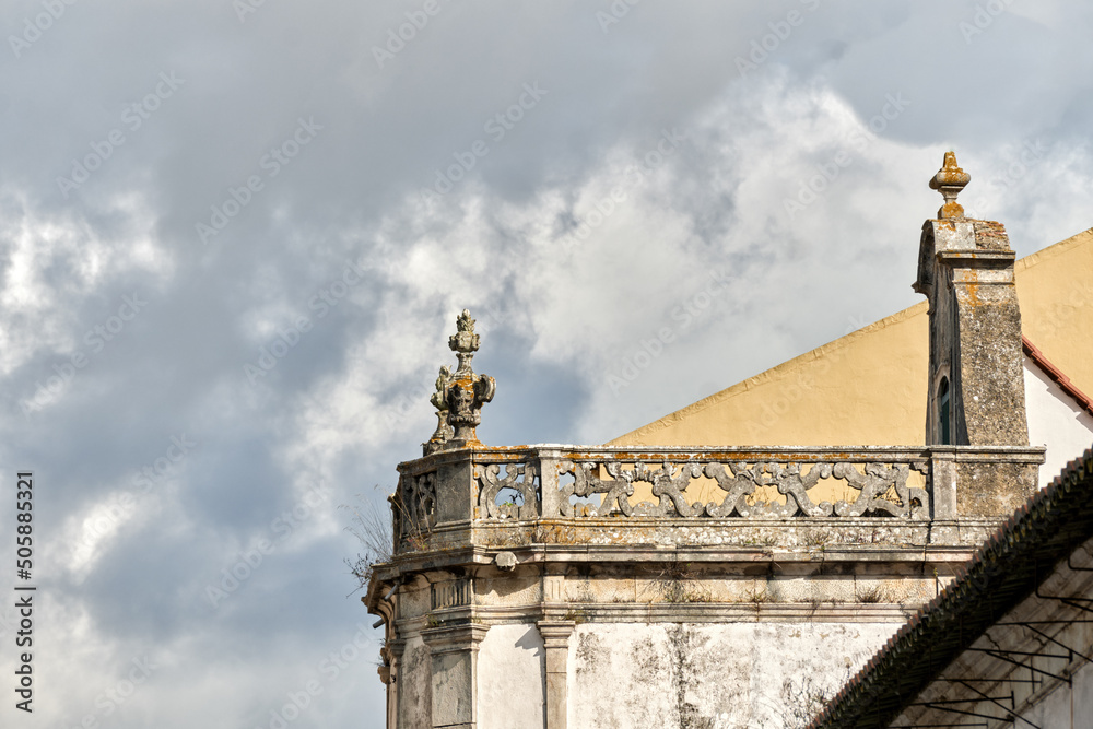 Fototapeta premium detail of the house of Doctor João Carlos Verde de Oliveira in Leiria, Portugal