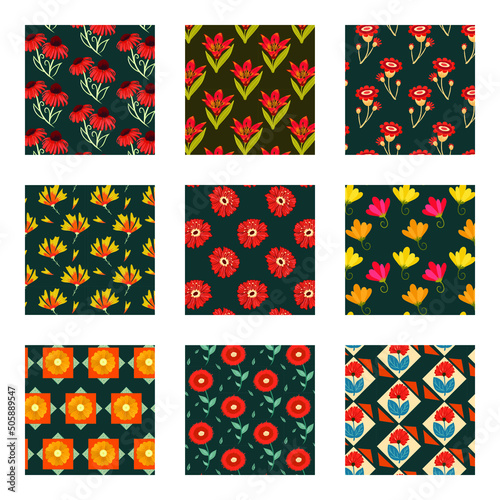 Seamless Floral Pattern Backgrounds