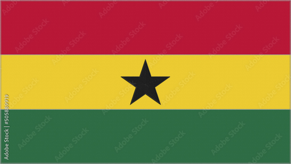 Fotografie Ghana embroidery flag