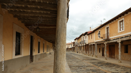 Soportales de Ampudia, Palencia, Castilla y León, España