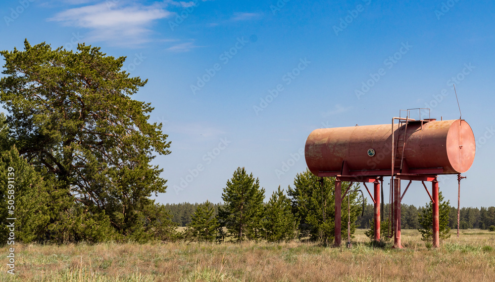 fire tank with water near the forest fire tank with water near the forest