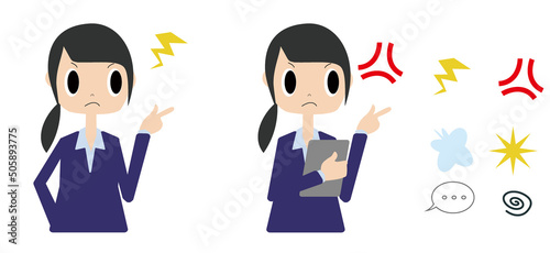相手を叱責する会社員