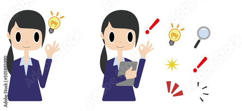 きりっとした顔でOKマークを出す会社員
