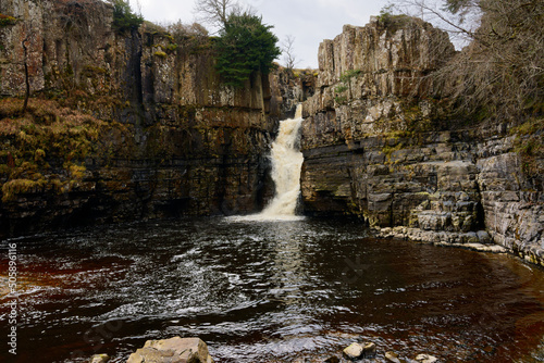 The River Tees tumbles over High Force waterfall. photo