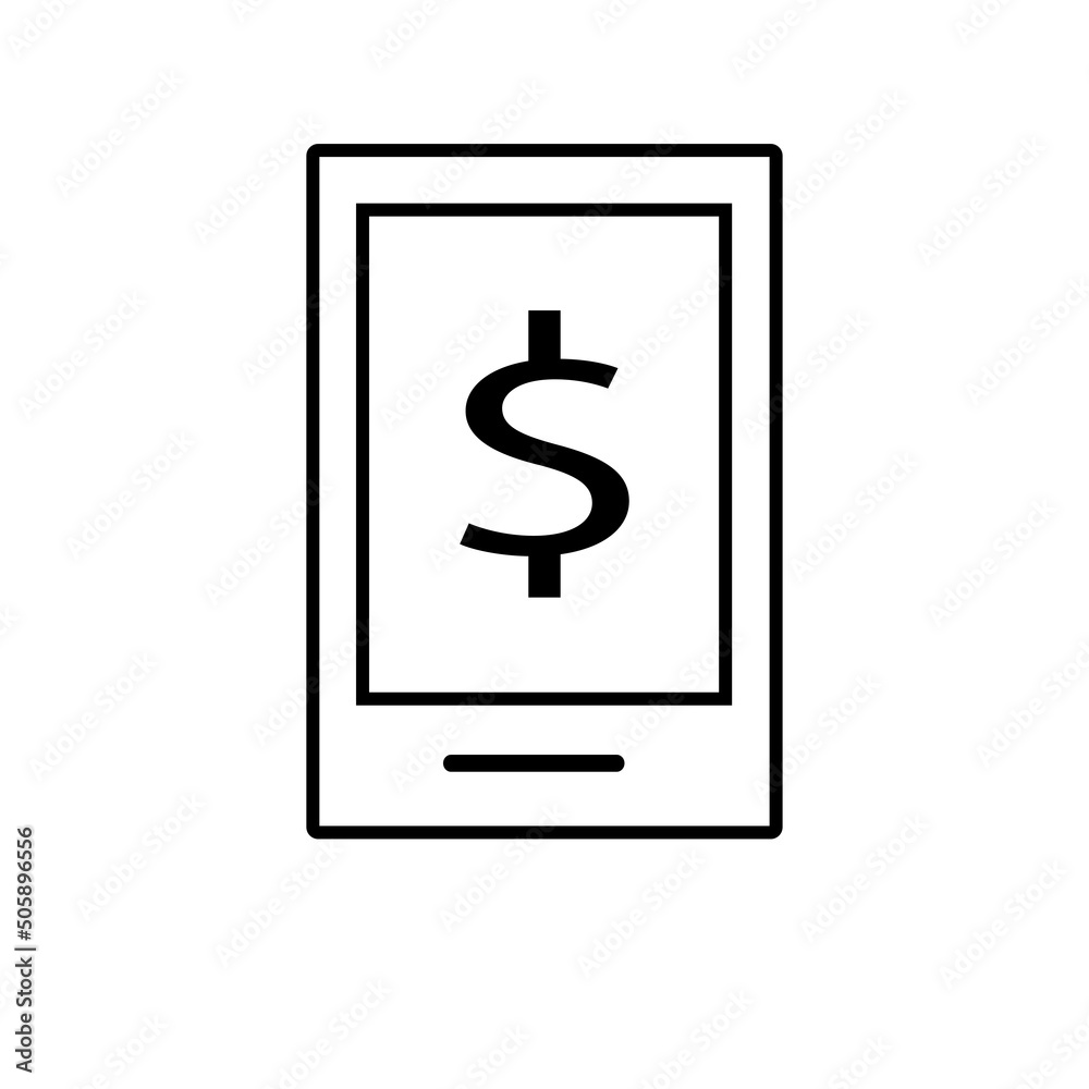 Smartphone icon black line with white backgound. Pixel perfect simple vector Smartphone icon black line with white backgound. Pixel perfect simple vector