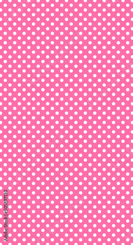 cute polka dots seamless pattern retro stylish vintage pink vertical potrait background suitable for smartphone wallpaper