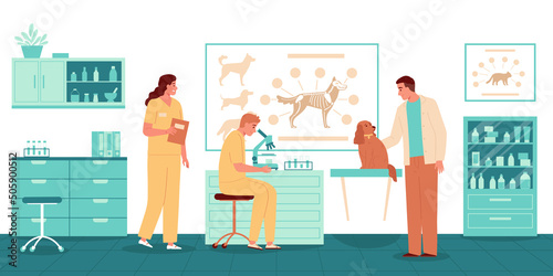 Veterinarian Occupation Vector Illustration