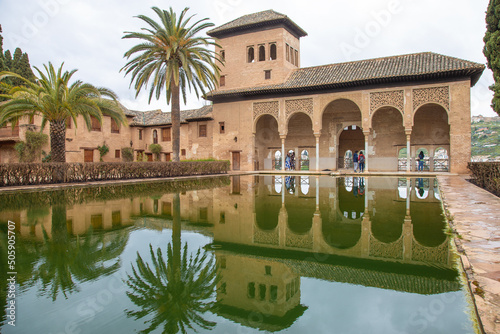 Torre de las damas y Portico El Partal, Alhambra, Palacios Nazaries, Granada, Andalucia photo