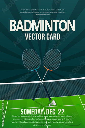 Badminton flyer, poster design