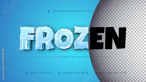 Frozen Winter - Editable Text Effect, Font Style