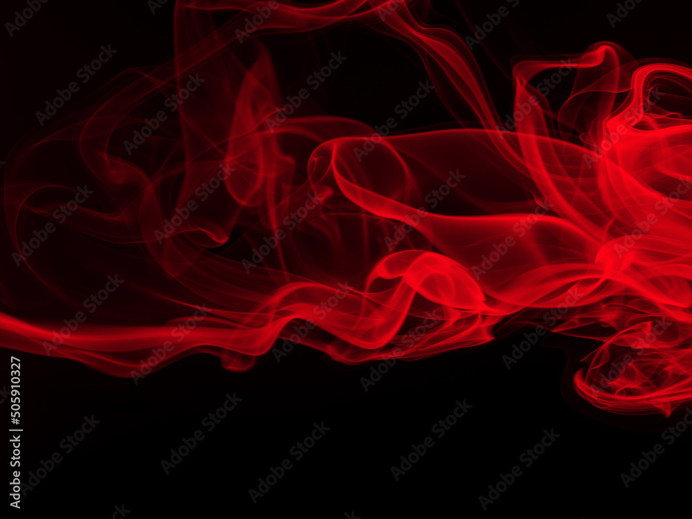 Red Smoke on black background, darkness concept Red Smoke on black background, darkness concept