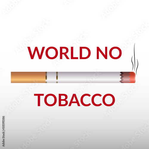 vector of a cigarette design concept of world no smoking.