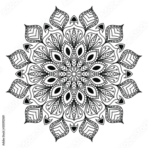 Mandala design for coloring books. vintage mandala Decorative round ornaments. Islamic backgrounds Vintage decorative elements Oriental pattern.
