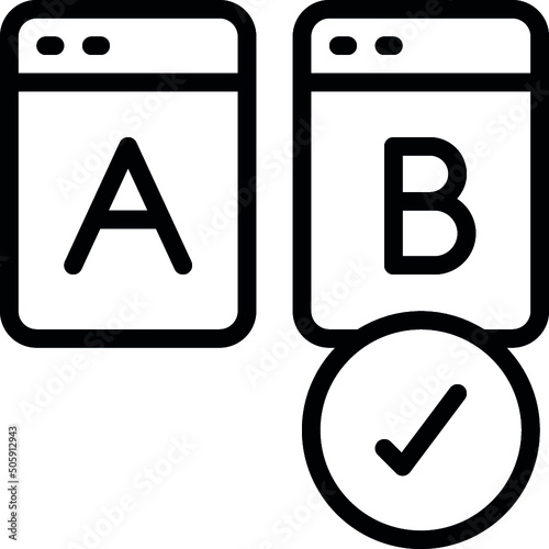 A B Testing Icon