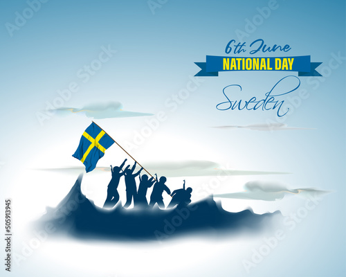 vector illustration  for Sweden national day