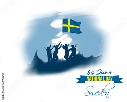 vector illustration  for Sweden national day
