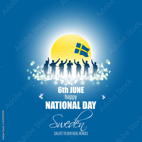 vector illustration  for Sweden national day