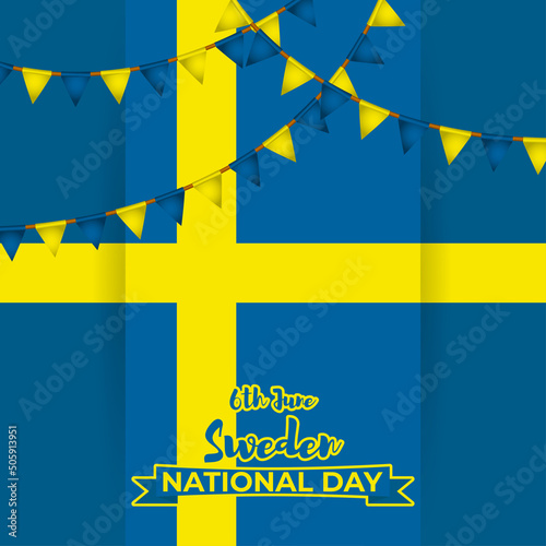 vector illustration  for Sweden national day
