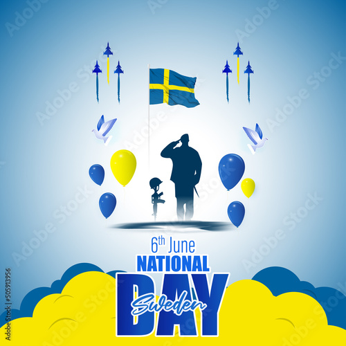 vector illustration  for Sweden national day