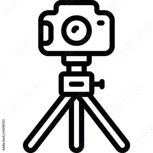 Camera On Tripod Icon