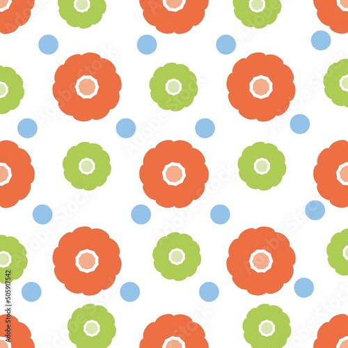 Pattern design template with flower motif. repeat and seamless textile. decorative graphic in flat style