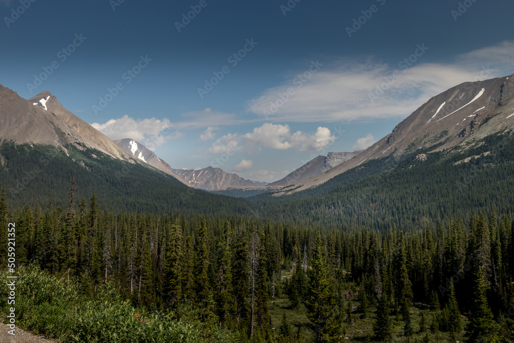 The Rockies reach up high Ice Fields Parkway Banff National Park Alberta Canada