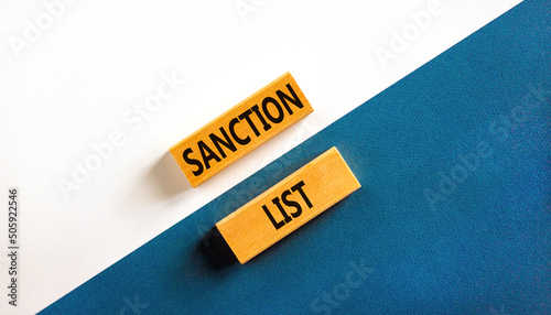 Fotografia Sanction list symbol