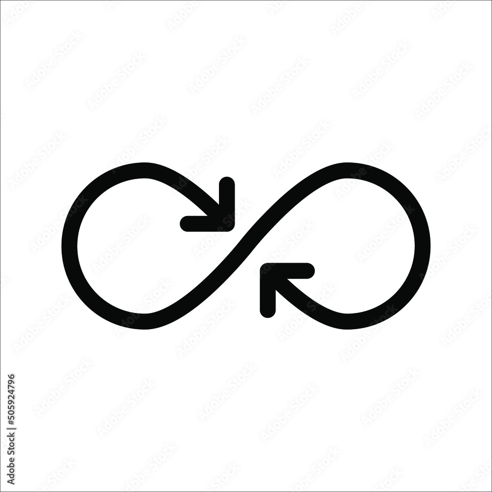 Vector illustration of Infinity symbols on white background Vector illustration of Infinity symbols on white background