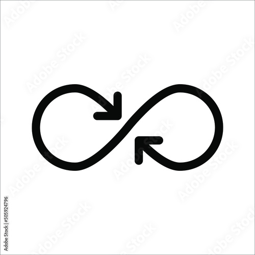 Fotografija Vector illustration of Infinity symbols on white background