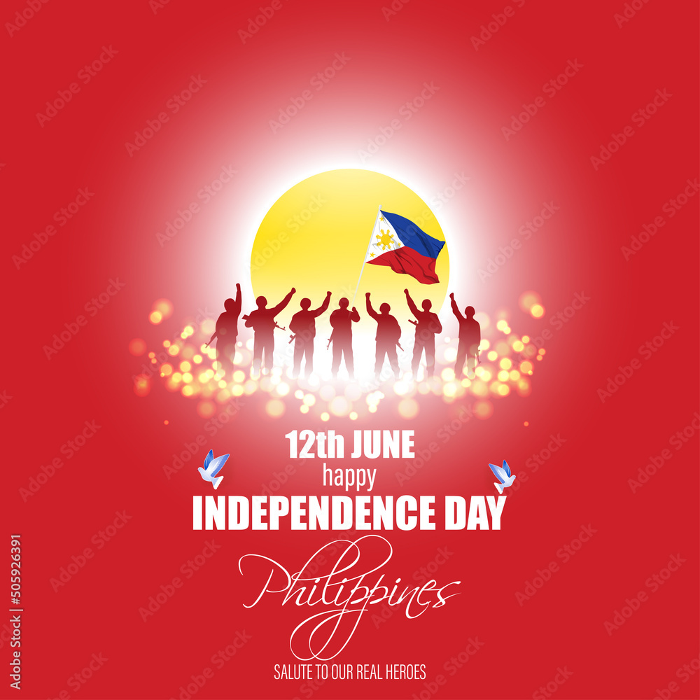 vector illustration for happy independence day Philippines Stock