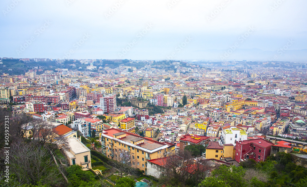 Panorama of Naples, Italy	