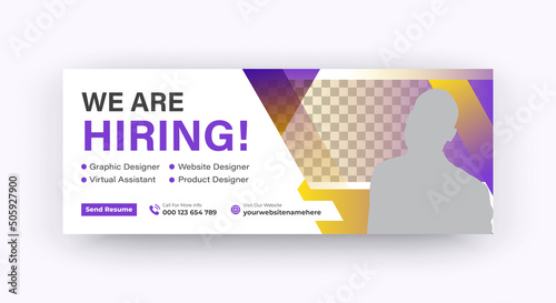 We are hiring job vacancies Facebook Cover Or Social Media Facebook Timeline Web Horizontal Web banner Design