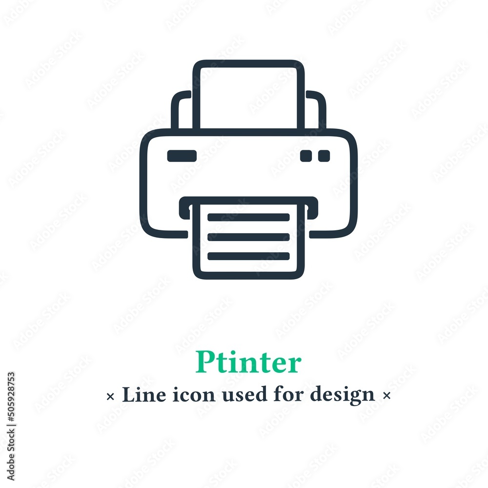 Printer icon isolated on a white background. Printer symbol for web and mobile applications. Printer icon isolated on a white background. Printer symbol for web and mobile applications.