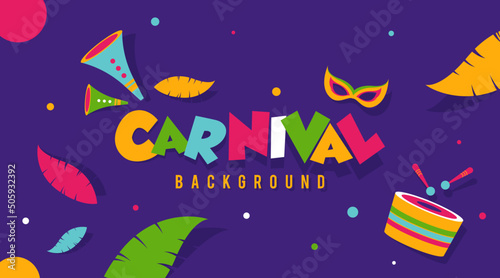 Carnival Background Illustration Vector. Carnival Web Banner Vector
