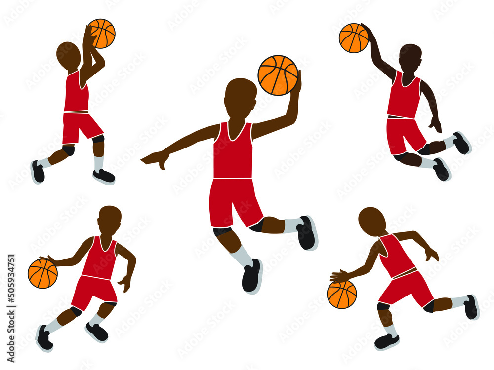 Basketball player set.It's Fighter concept.