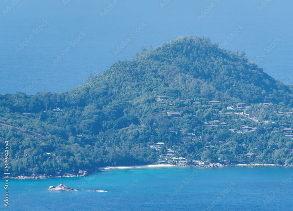 View of beautiful Mahe Island, Seychelles