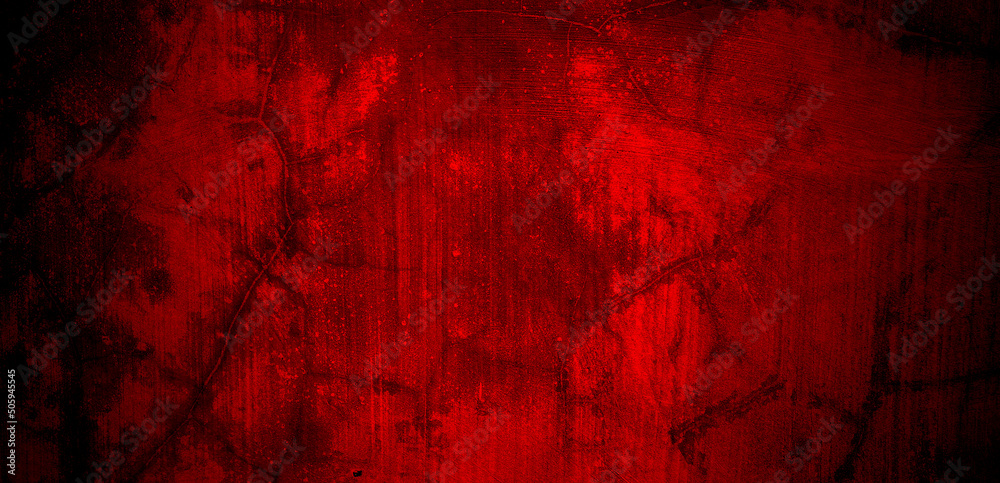 Red grunge texture. Abstract scary concrete, Horror cement for background.